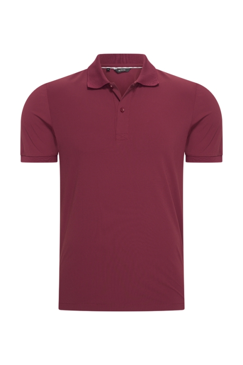 Mi Piace Heren - Men Polo Shirt - Burgundy