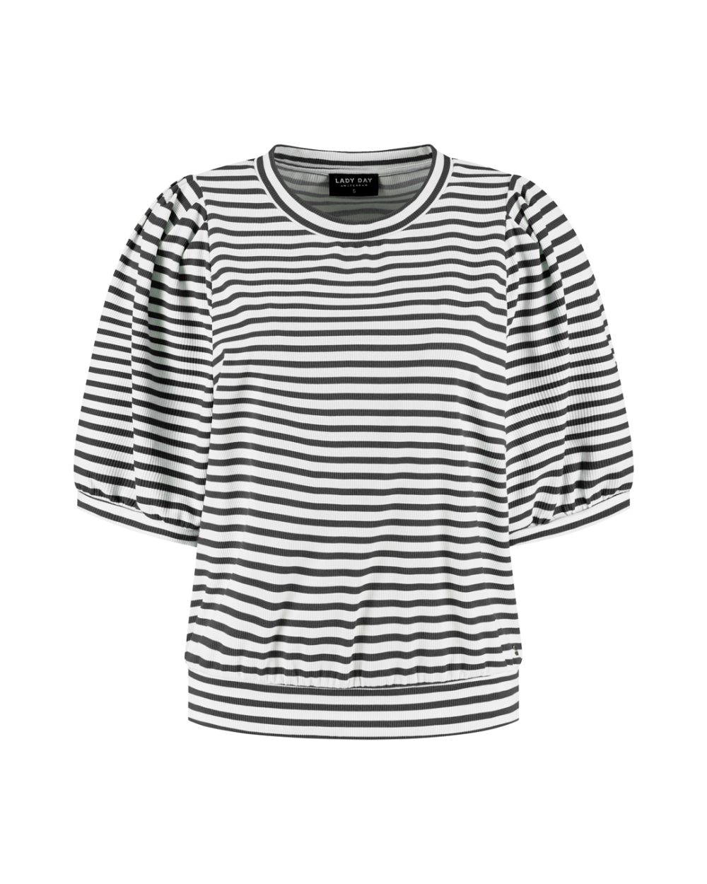 Lady Day - Amie Structure Travelstof Top - White/black