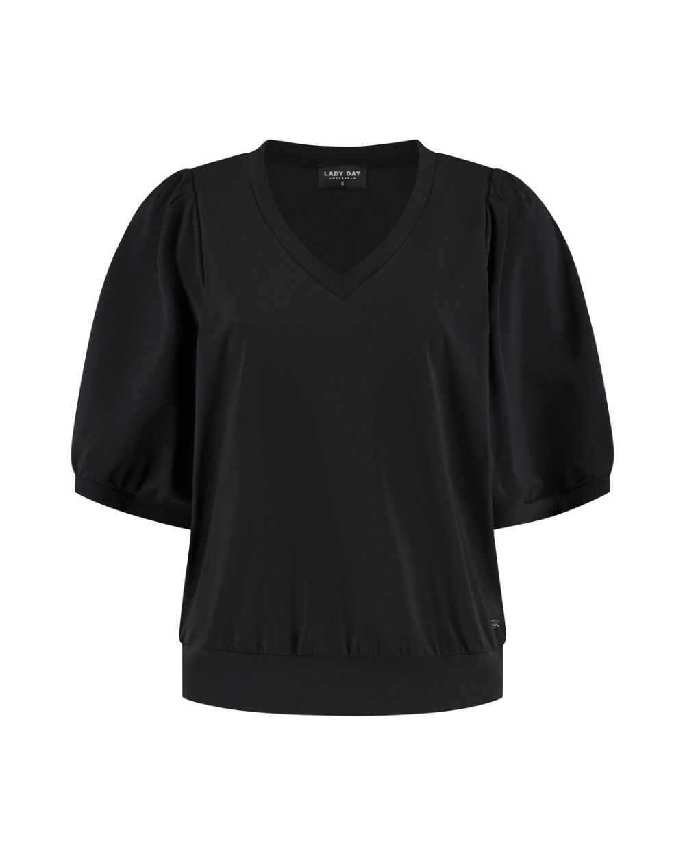 Lady Day - Amie-V Travelstof Top - Black