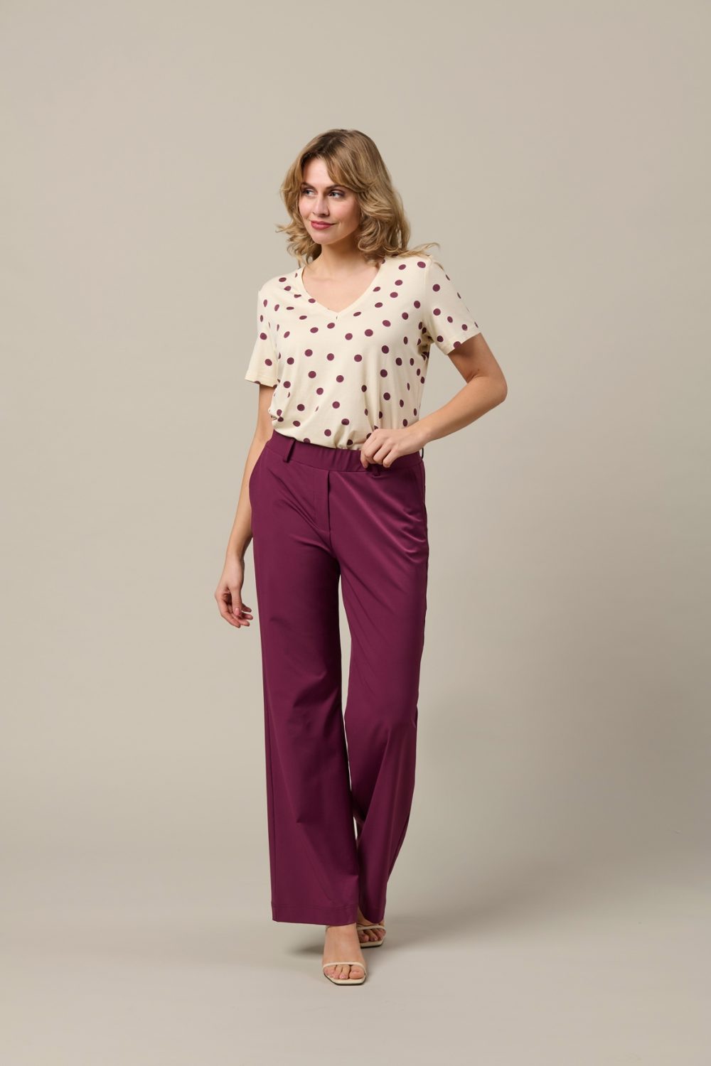 &Co Woman - Marley Dot - Vanilla Plum