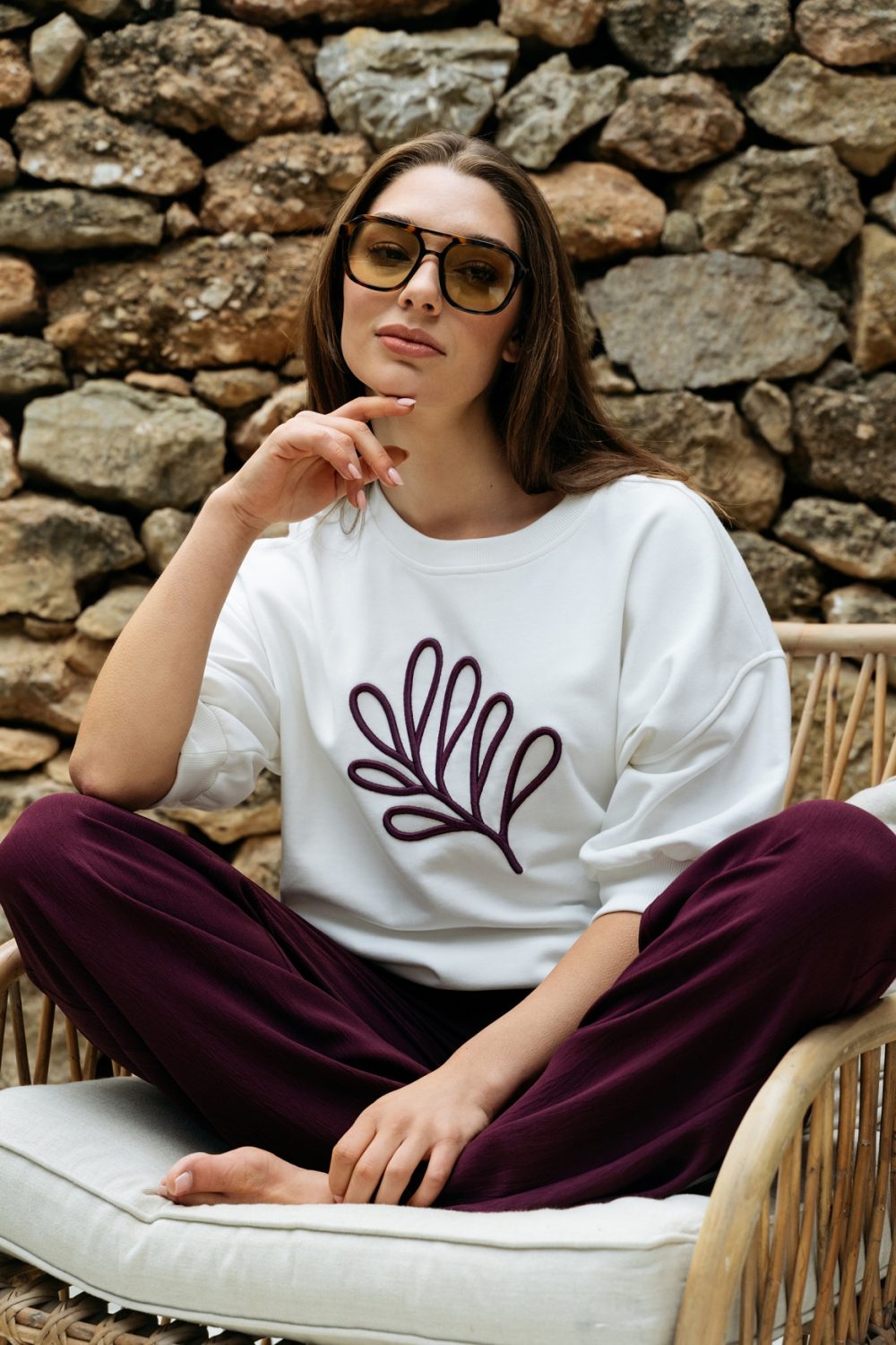 &Co Woman - Leaf - Off White
