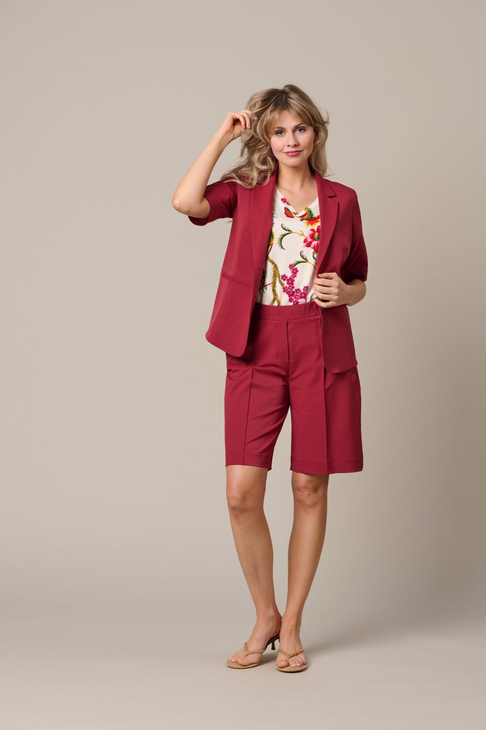 &Co Woman - Marley Flower - Claret multi