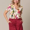 &Co Woman - Marley Flower - Claret multi