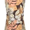 Mi Piace - Top Botanical Print - Espresso