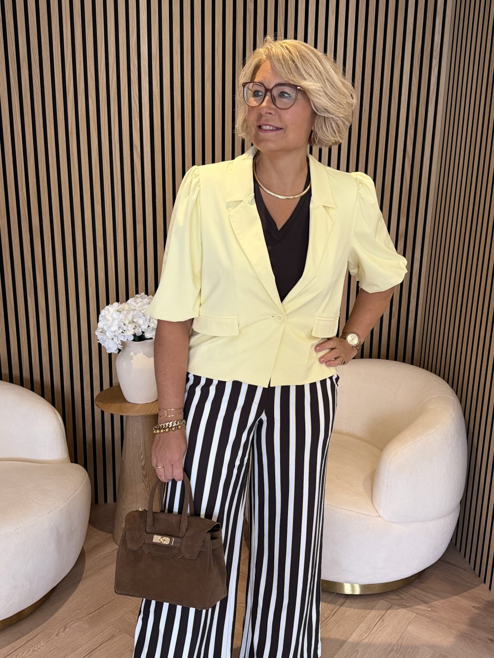 Lady Day - Sarah Travel Blazer - Butter yellow