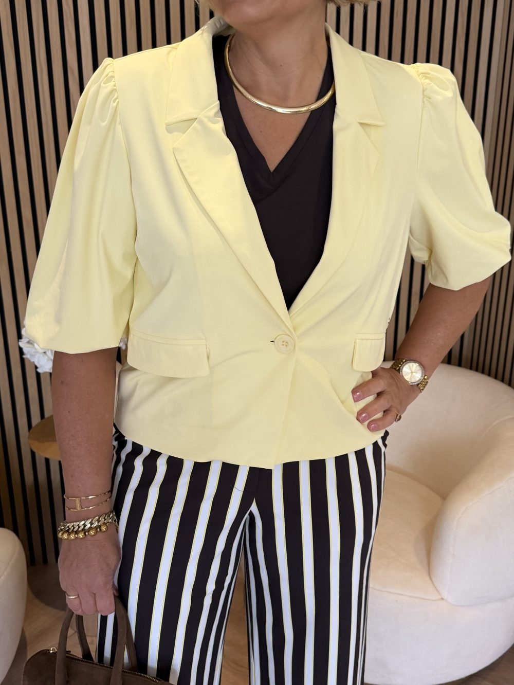 Lady Day - Sarah Travel Blazer - Butter yellow