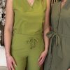 Mi Piace - Dress V Neck - Olive