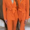 Mi Piace - Blazer Belted - Orange