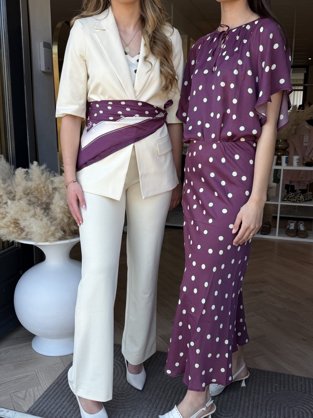 Alternative view of &Co Woman - Bibbi Dot - Plum multi