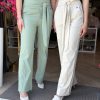Triple Nine - Jumpsuit short sleeves v neck with zip - Sage green