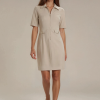 Triple Nine - Dress short sleeves with zip - Beige