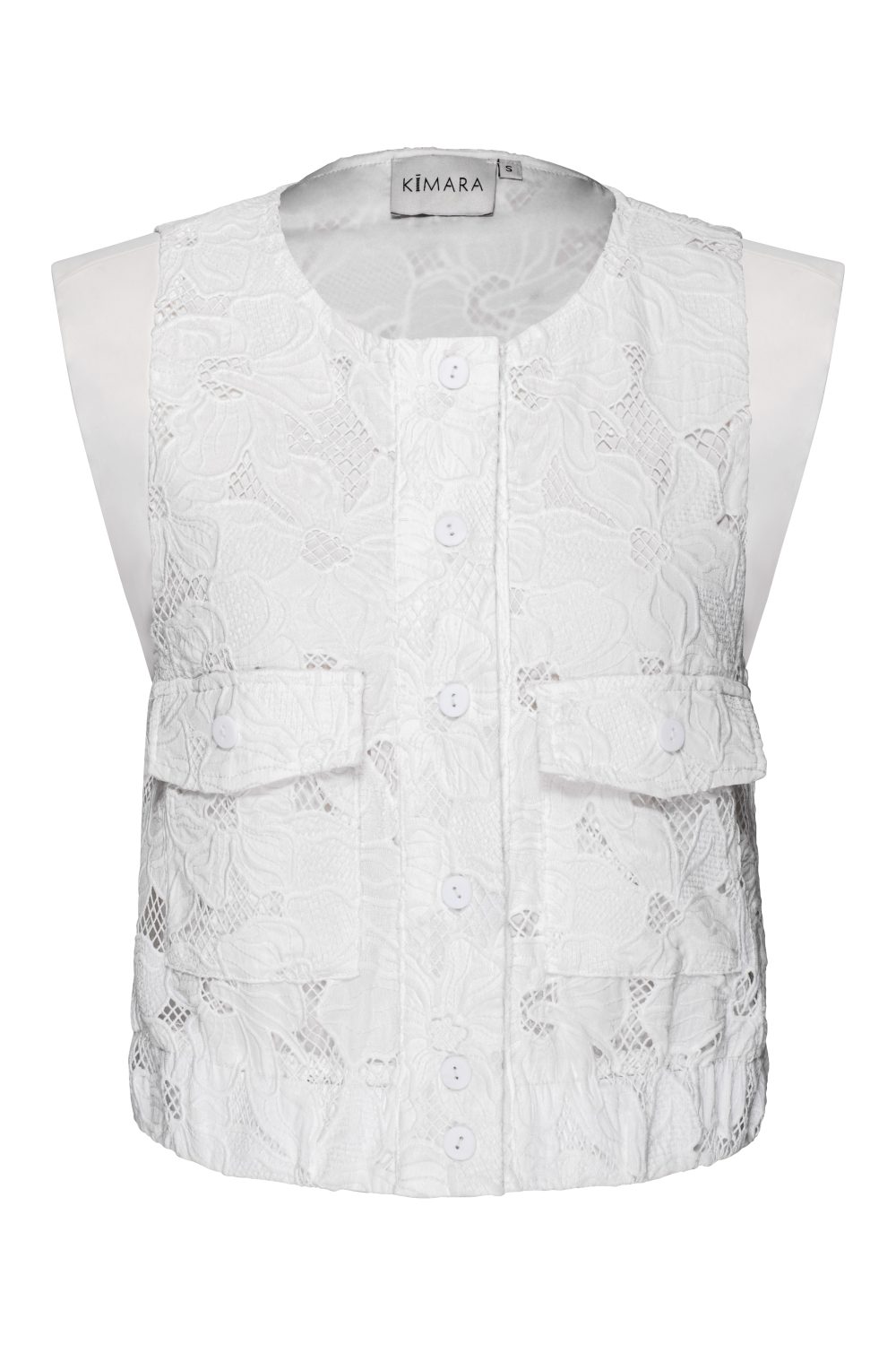 Kimara - Amaia Gilet - White | Morgen in huis!