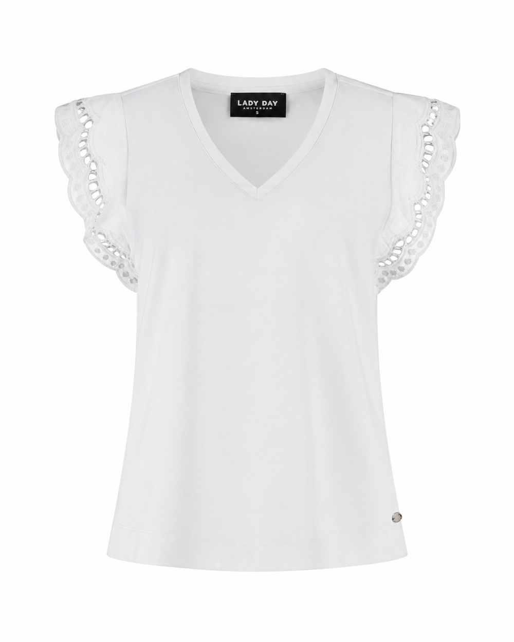 Lady Day - Lake Travelstof Top - White