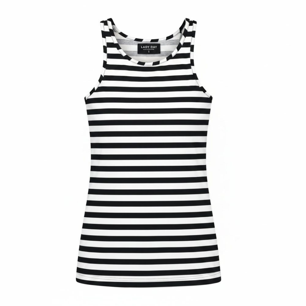Lady Day - Sandy Travelstof Top - White/black