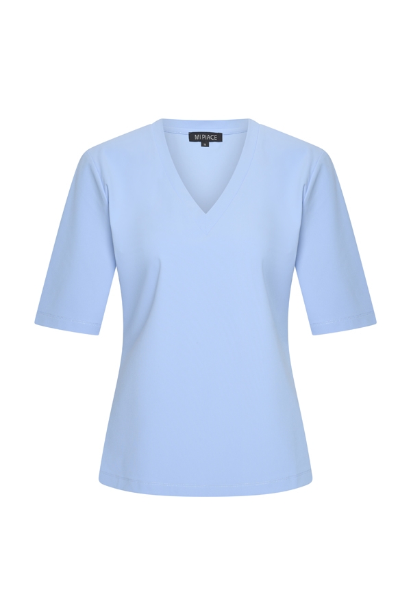 Mi Piace - T Shirt V Neck - Lavender Blue