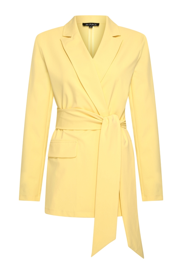 Mi Piace - Blazer Belted - Lemon Yellow