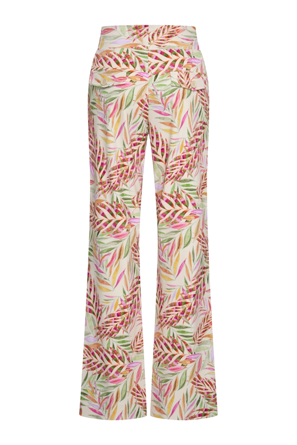 Mi Piace - Trousers Straight Heavy Pencil Branches Print - Kit