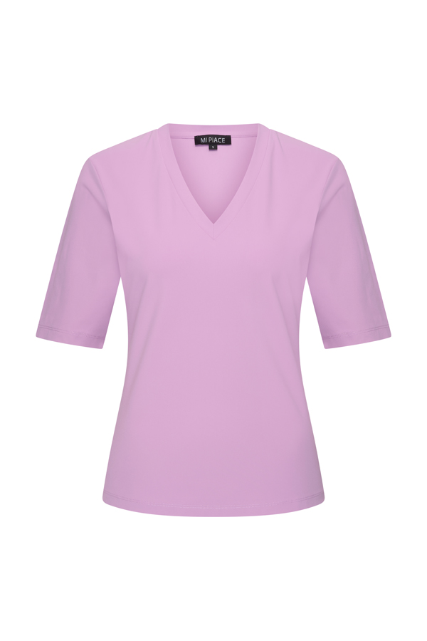 Mi Piace - T Shirt V Neck - Milky Lilac