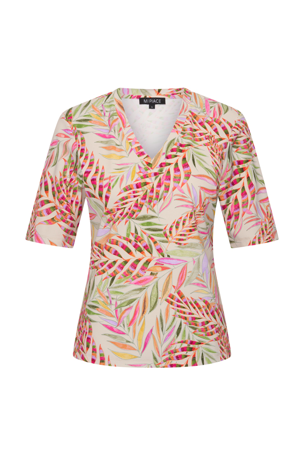 Mi Piace - T Shirt V Neck Pencil Branches Print - Kit