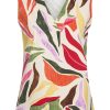 Mi Piace - Top Summer Leaf Dance Print - Off White