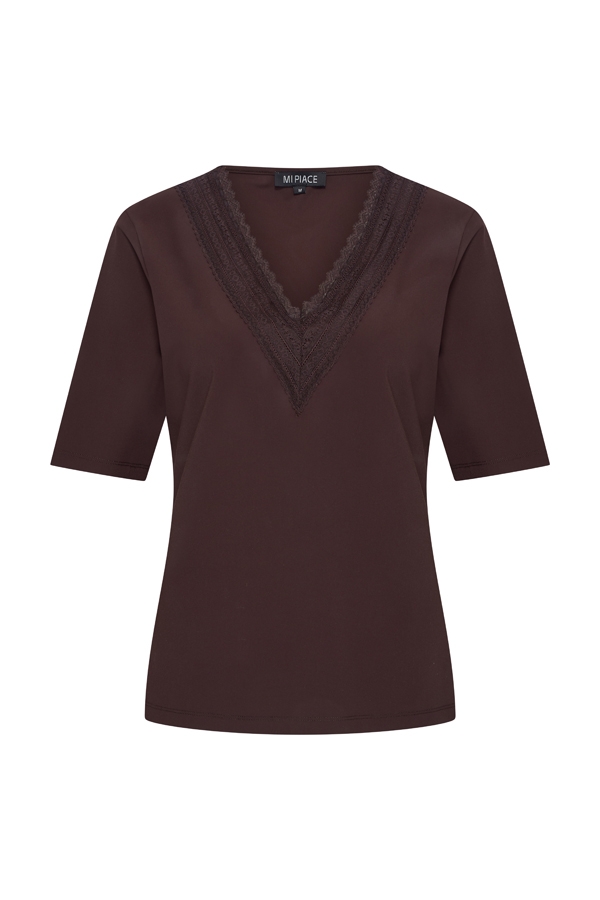 Mi Piace - T Shirt Lace - Espresso