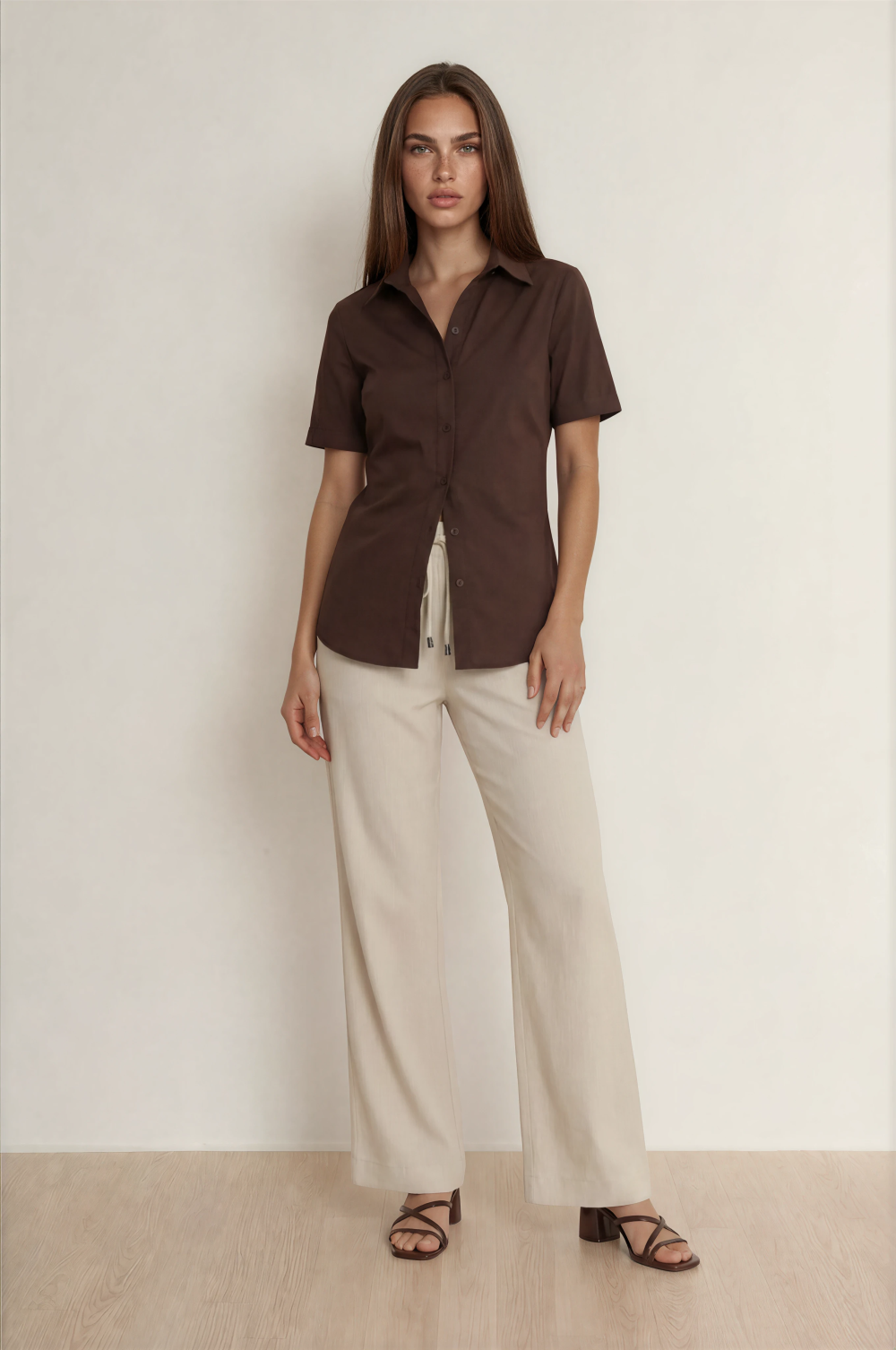 Mi Piace - Trousers Straight Heavy Structure Print - Kit