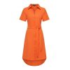 Mi Piace - Dress V Neck - Orange