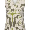 Mi Piace - Top Ikat Ornaments Print - Olive