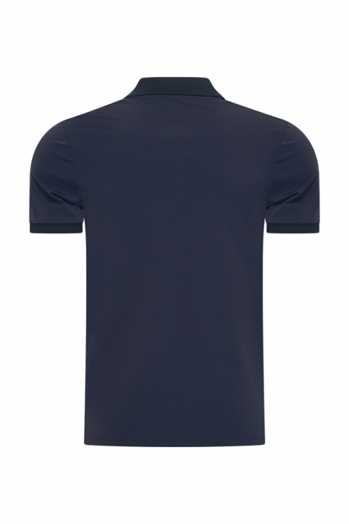 Alternative view of Mi Piace Heren - Men Zip Polo Shirt - Dark Blue