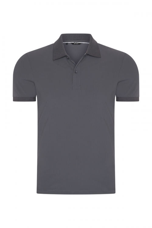 Mi Piace Heren - Men Polo Shirt - Dark grey