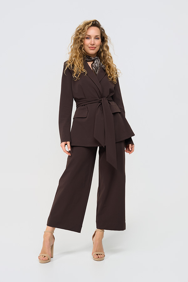 Mi Piace - Blazer Belted - Espresso | Morgen in huis!
