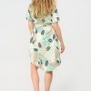 Mi Piace - Dress Short Sleeves Botanical Print - Pistachio Print | Morgen in huis!