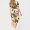 Mi Piace - Jurk Korte Mouw Knoopjes - Desert Anemone Print Sweat Pea