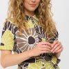 Mi Piace - Jurk Korte Mouw Knoopjes - Desert Anemone Print Sweat Pea