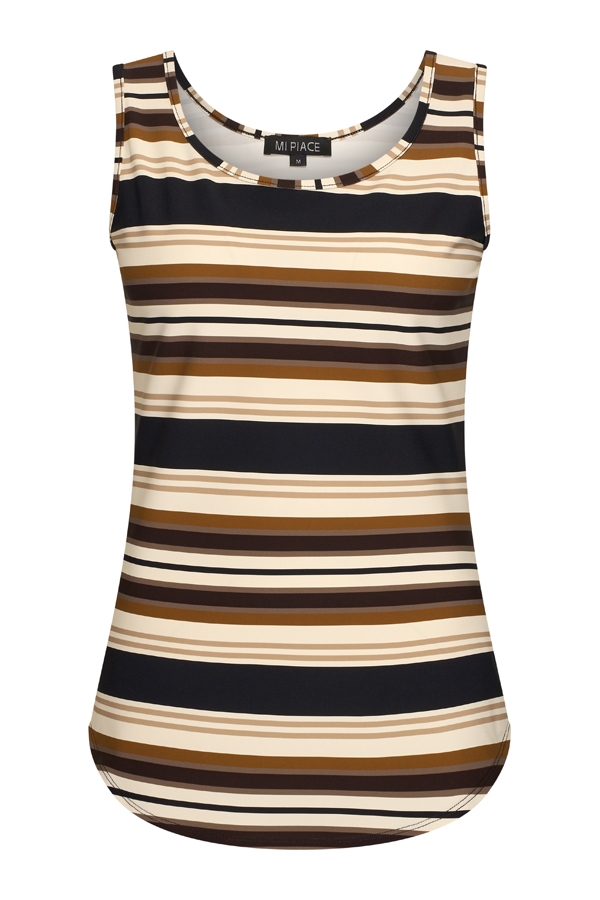 Mi Piace - Hemd - Summer Stripe Print Black