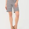 Mi Piace - Bermuda Shorts - Minimal Print Espresso