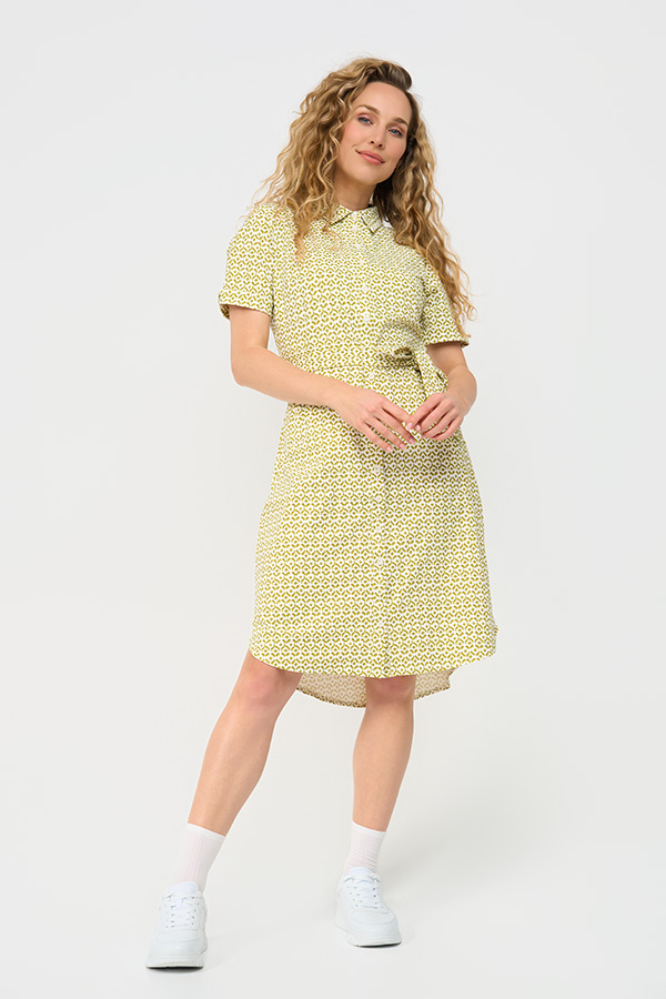 Mi Piace - Dress Short Sleeves Mimimal Print - Sweet Pea