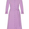 Mi Piace - Jurk 3/4 Mouw- Milky Lilac | Morgen in huis!