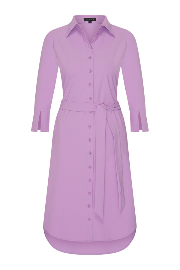 Mi Piace - Jurk 3/4 Mouw- Milky Lilac | Morgen in huis!
