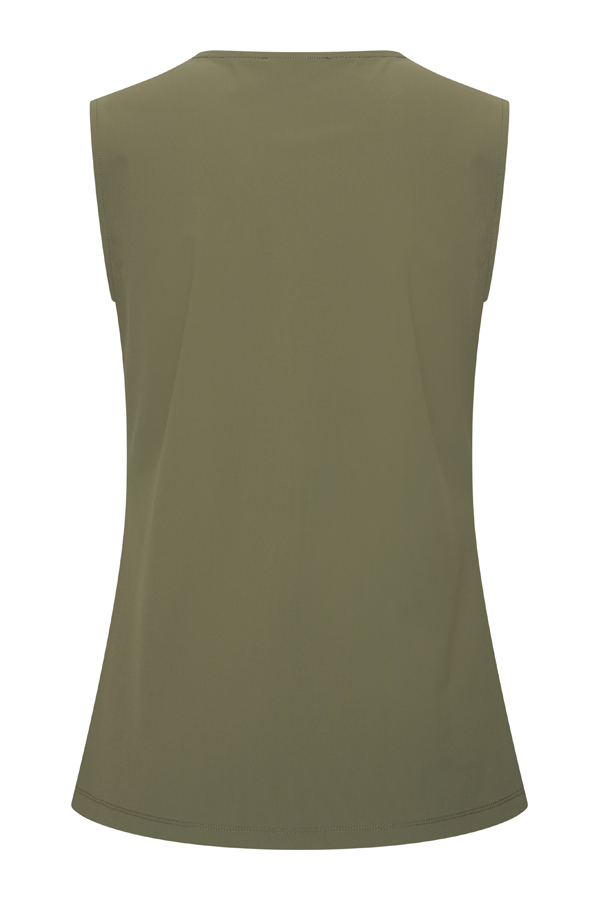 Mi Piace - Top Mouwloos - Olive | Morgen in huis!