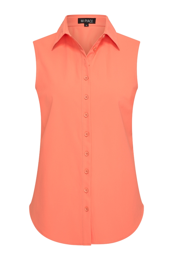 Mi Piace - Blouse Mouwloos - Coral