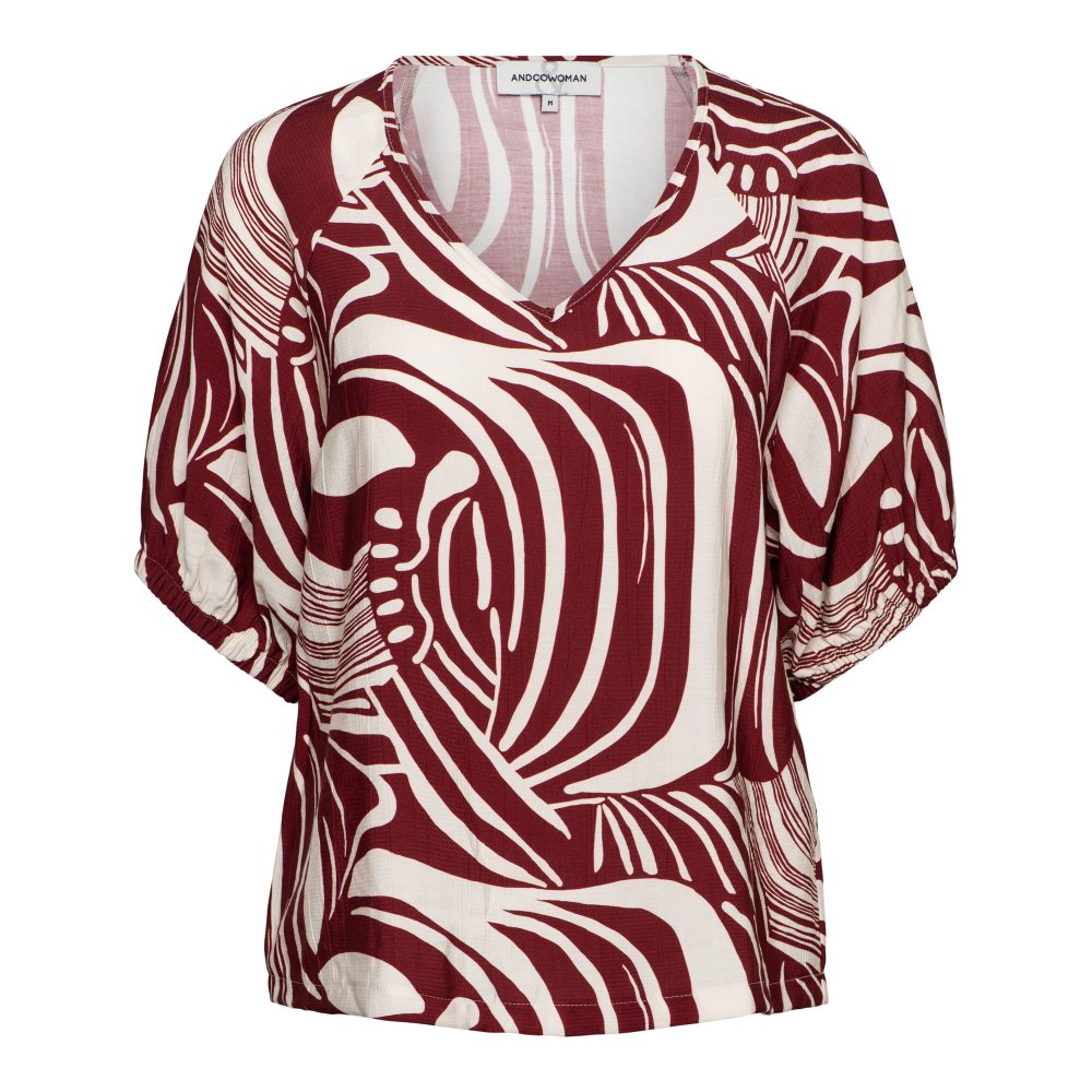 &Co Woman - Amelie Weave - Claret multi