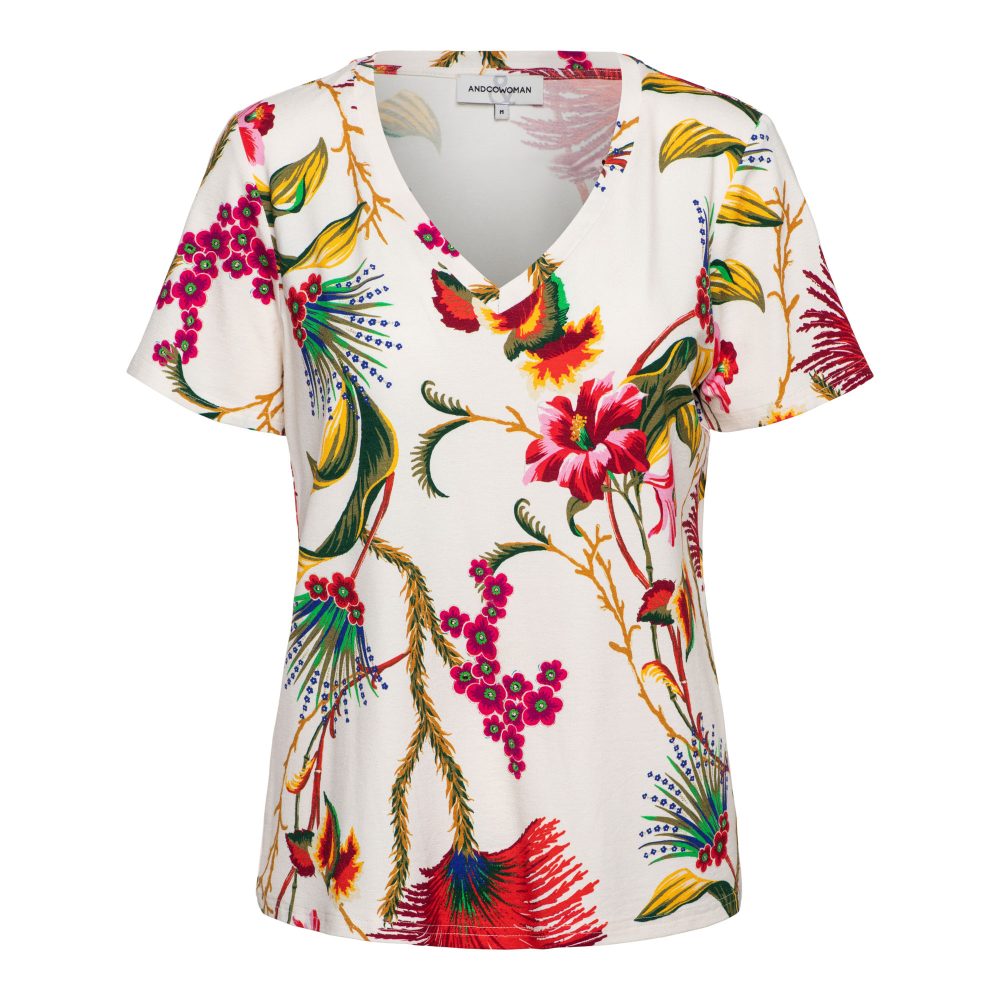 &Co Woman - Marley Flower - Claret multi