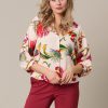 &Co Woman - Marijke Flower - Claret multi
