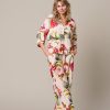 &Co Woman - Marijke Flower - Claret multi