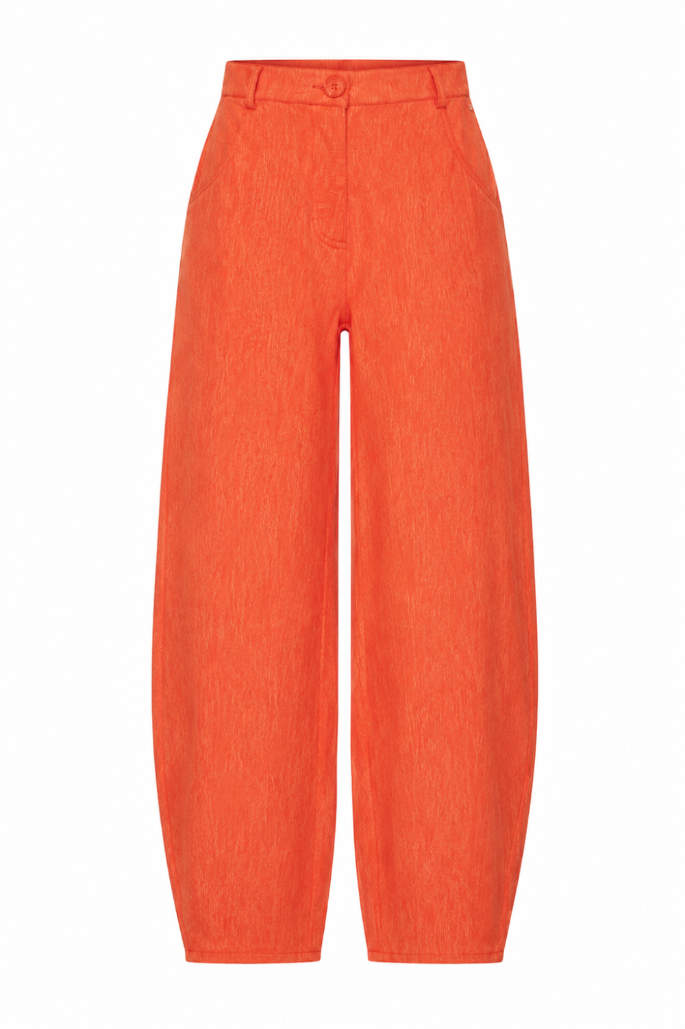 Balloon Trousers Heavy Structure Print - Orange