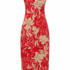 Mi Piace - Singlet Dress Tropical Hibiscus Print - Red