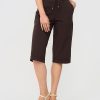 Mi Piace - Bermuda Overknee Shorts - Espresso