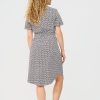 Mi Piace - Dress Short Sleeves Mimimal Print - Espresso