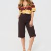 Mi Piace - Bermuda Overknee Shorts - Espresso
